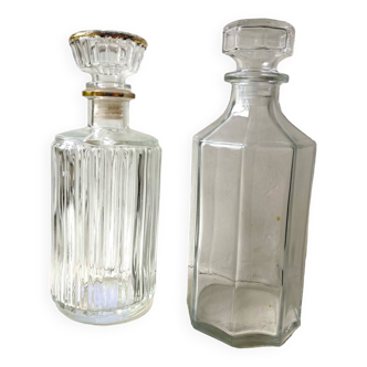 Set of 2 glass carafes