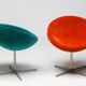 Unique chairs Tramontana Jade and Ember Velvet Verner Panton C1