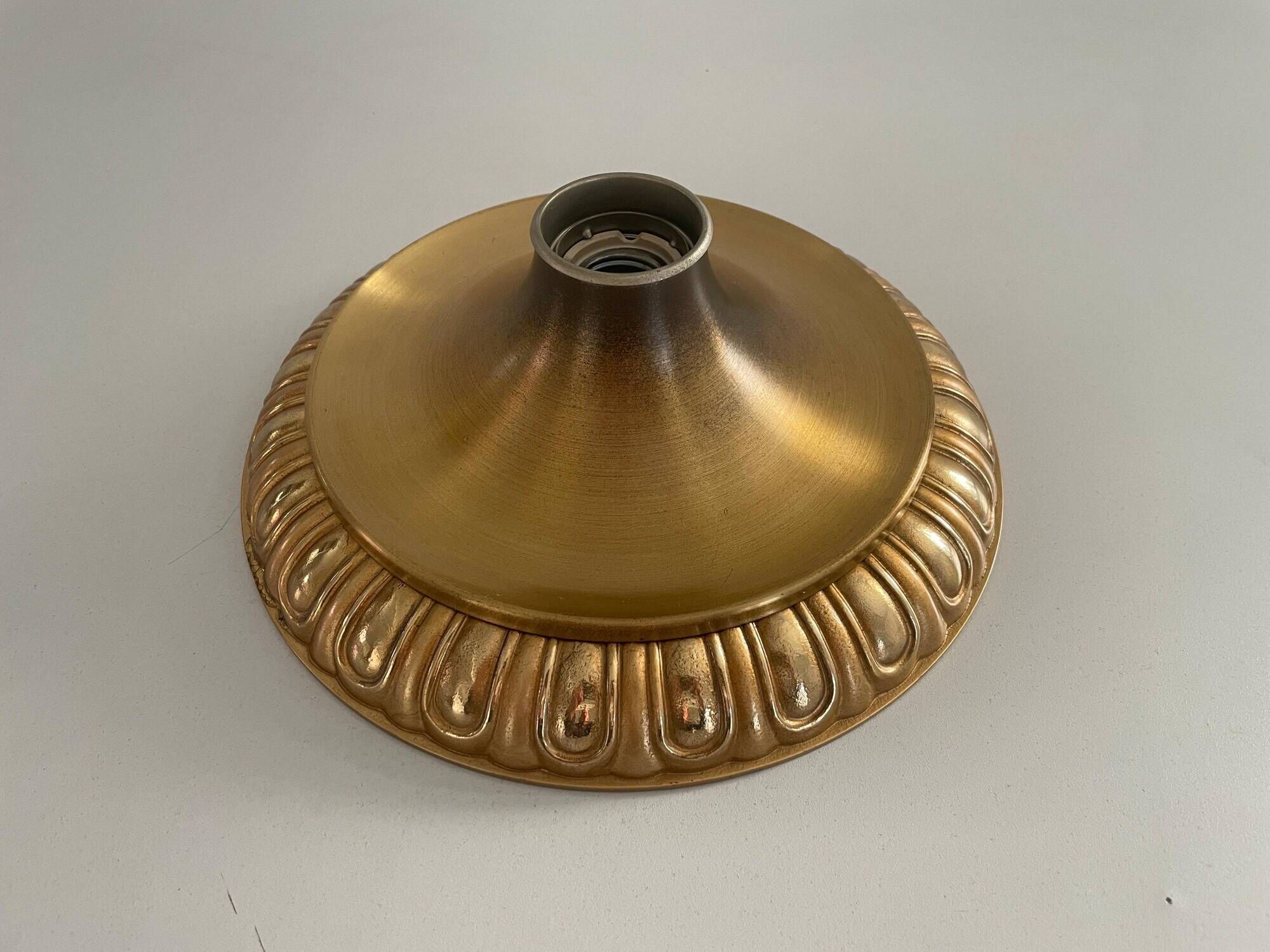 Simple flush lamp in brass, mid-century German design, 1960s, Germany.