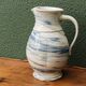 Water jug, signed, blue and white scrolls