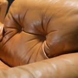 Stunning Coronado chairs in cognac leather by Afra & Tobia Scarpa - B&B Italia