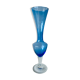 Blue and transparent glass vase