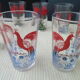 Set de 8 verres gobelets décors sérigraphiés