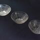 Suite of 3 crystal thistle cups - René Lalique.