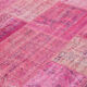 Hand-Knotted Oriental Overdyed 207 cm x 301 cm Pink Patchwork Carpet