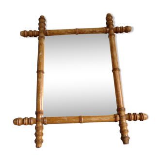 Former mirror bamboo 30 years 46x40cm