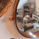 Miroir vintage en plastique orange seventies