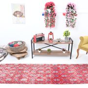 2x8 red classic vintage runner rug, 245x73cm