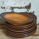 Nine hollow earthenware plates of saint-amand décor main service "meylan"vintages