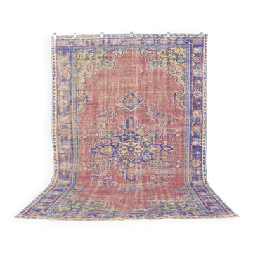 Tapis vintage en laine Oushak sku2303