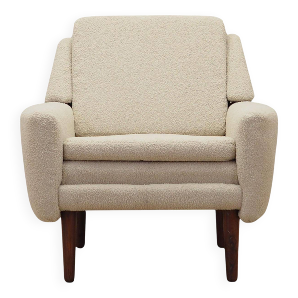 Fauteuil danois crème, années 1970