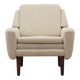 Fauteuil danois crème, années 1970