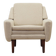Fauteuil danois crème, années 1970