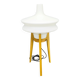 Mid Century Sculptural Floor Lamp with Glass Shade, 1970s