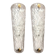 Monumental Clear Murano Glass Wall Sconces from Italy – Set of Two