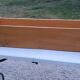Double wall shelf in solid blond oak from the 1950s