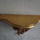 French vintage regency style gold resin half round console wall table 4022