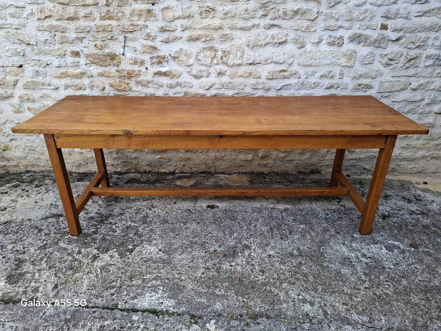 Oak farmhouse table 220 cm