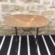 Marble oval bistro table
