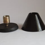 Black cone ceiling lights "Jolly" by Bruno Celupica for Tronconi, Italy 1970s, set of three.