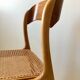 Set de 6 chaises traîneau cannées baumann, années 60