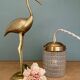 Vintage glass globe portable lamp or table lamp