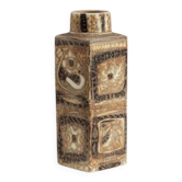 Royal Copenhagen. Small earthenware vase with ethnic decoration. Around 1970.