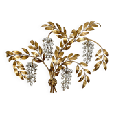 Large Hollywood Regency Palm Leaf Wall Lamp by Hans Kögl