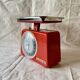 Stube vintage red lacquered metal kitchen scale - force 10