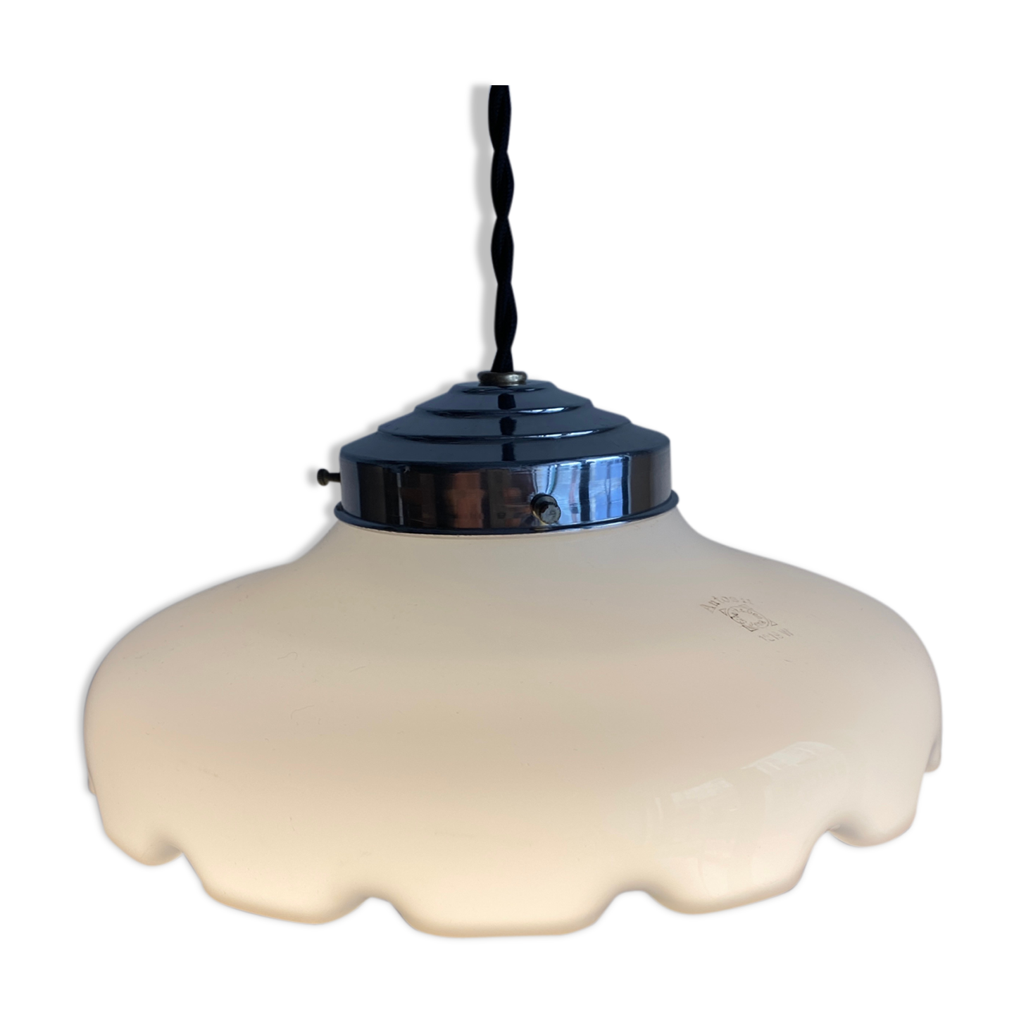 Vintage opaline hanging lamp