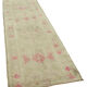 Hand-knotted turkish beige runner carpet 89 cm x 310 cm