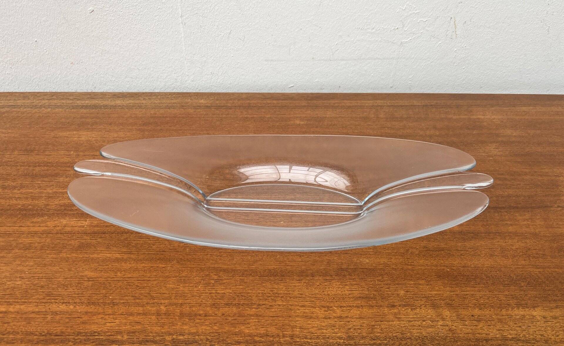 Vintage glass bowl from Holmegaard, 1970s.