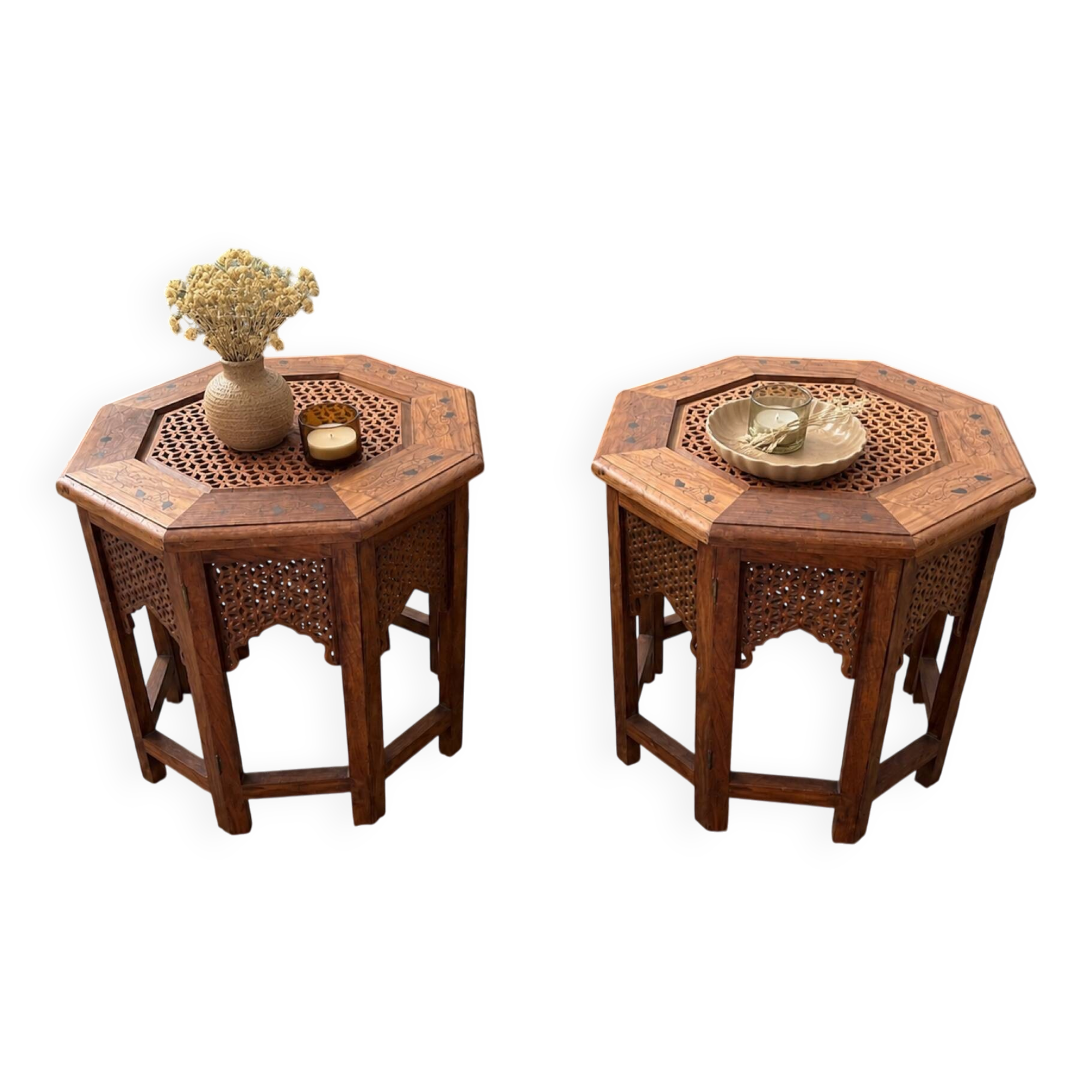 Pair of oriental style side tables