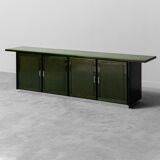 Vintage modern vintage 70s green wooden sideboard