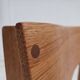 1970s, Danish design, set of 3 church chairs, leather, oak wood.
