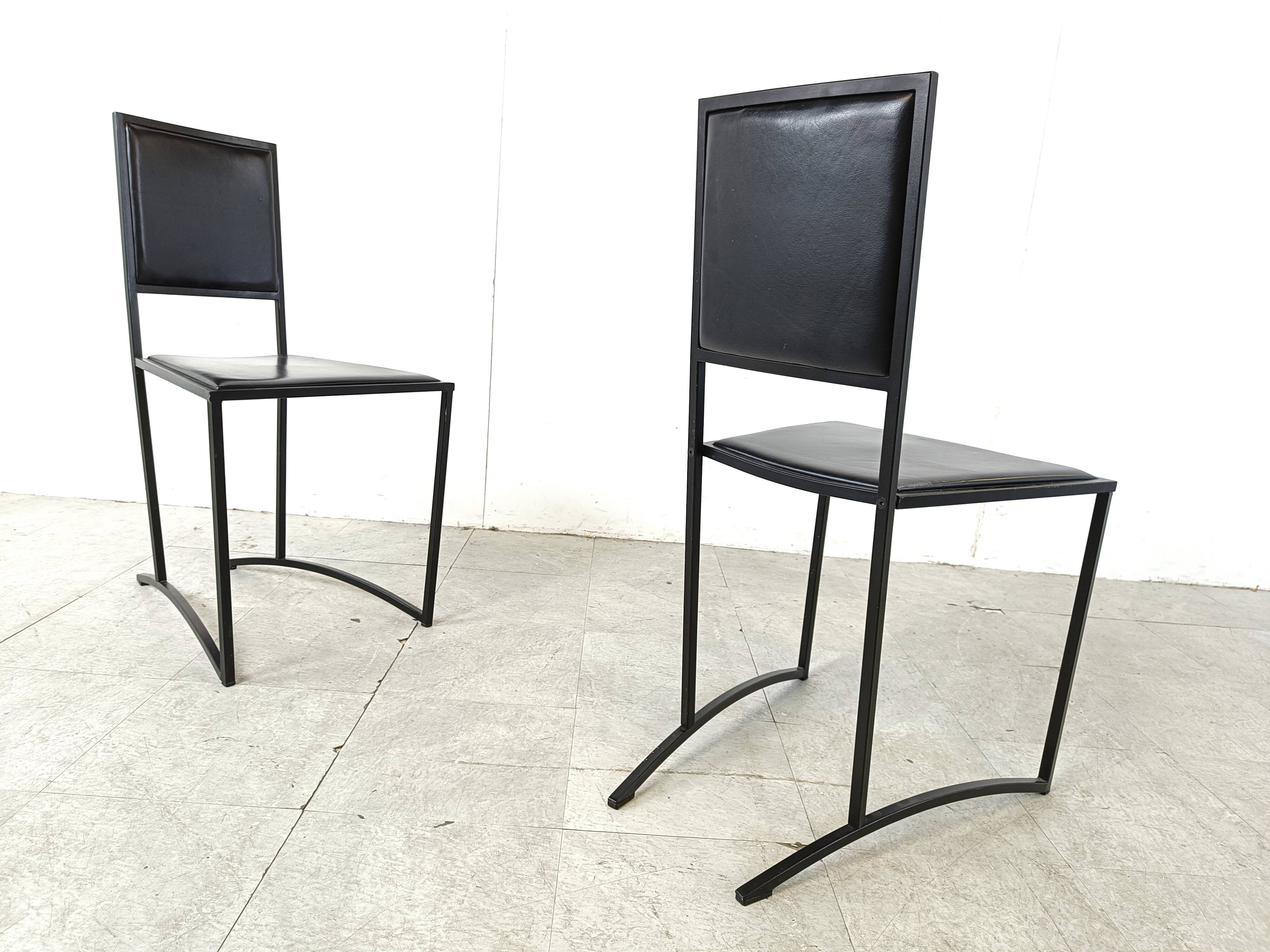 Vintage post modern dining chairs, set of 8