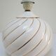 Ceramic lamp foot white and gold Italian design 80s
