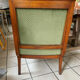 Green "Bergère" armchair