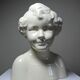 Very rare large faience bust from Sarreguemines, antique Art Deco.