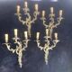 4 large bronze wall lights 3 louis xv rocaille lights