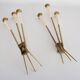 Mid-Century pair of large brass sconces attributable to Stilnovo. Italy 195