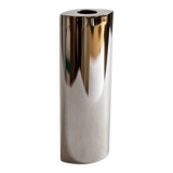 Chrome-plated metal bud vase, 1980s