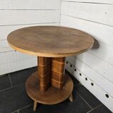 vintage marquetry pedestal table