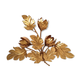 Wall light gold metal flower