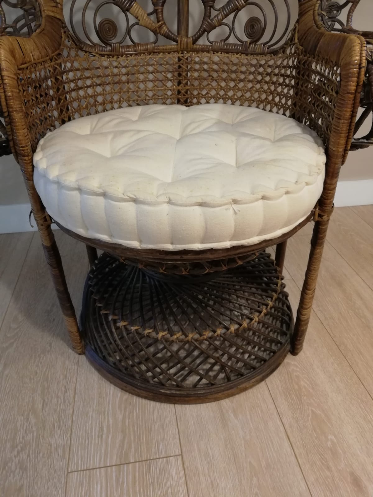 Emmanuelle peacock rattan chair