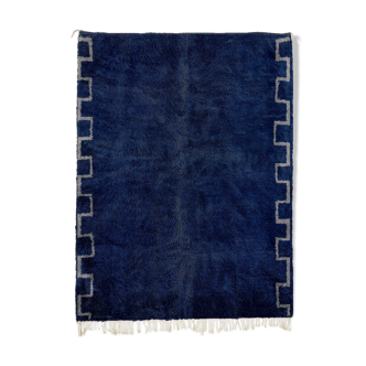 Tapis marocain moderne bleu foncé 200x300cm