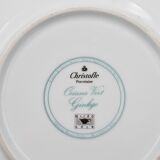 2 cups Christofle Oceana Green Ginkgo porcelain