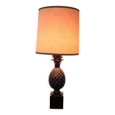 Vintage Brown Ceramic Pineapple Desk Lamp, 1970s
