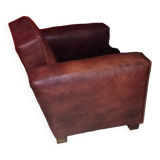 Square club armchair