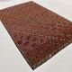 Burgundy Red Star Pattern Vintage Kilim Rug, 194x314Cm